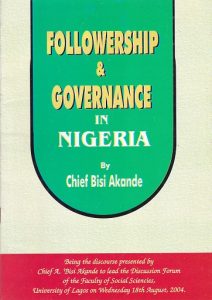 Followership and Governance in Nigeria